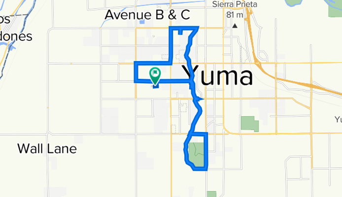 2936 W 21st Pl, Yuma to 2936 W 21st Pl, Yuma