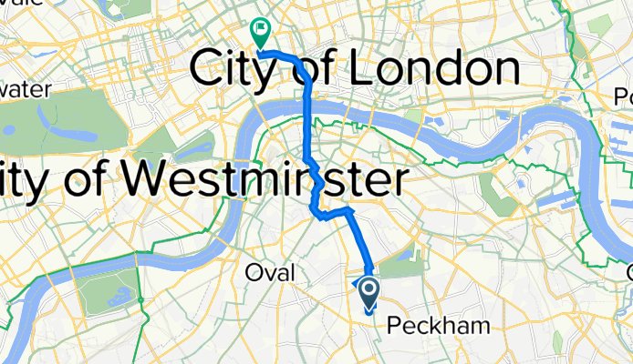 26 Sansom St, London to 66 Red Lion St, London