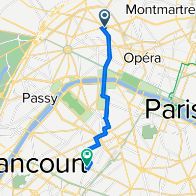 29 Boulevard de Courcelles, Paris à 17 Rue de Vouillé, Paris