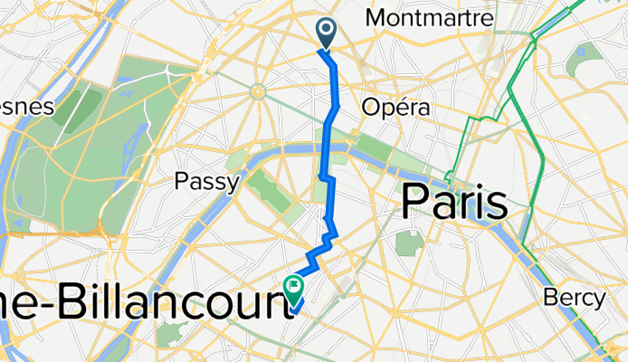 29 Boulevard de Courcelles, Paris à 17 Rue de Vouillé, Paris