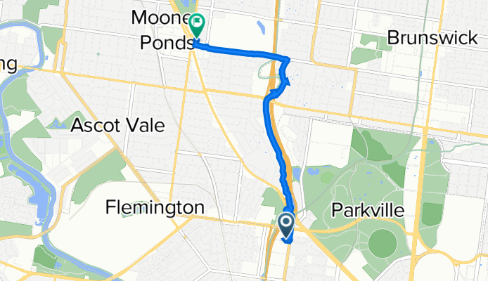 54 Alfred St, North Melbourne to 2A Alexandra Ave, Moonee Ponds