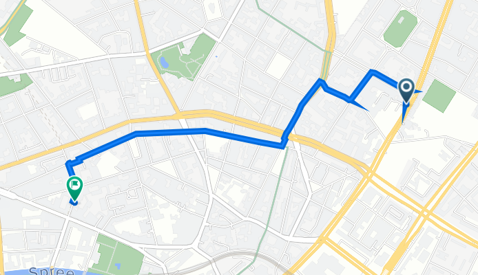 Prenzlauer Allee 241, Berlin nach Tucholskystraße 24, Berlin
