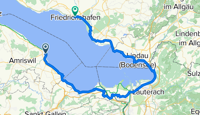 Bahnhofstrasse 5, Romanshorn nach Eckenerstraße, Friedrichshafen