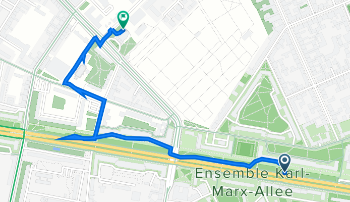 Karl-Marx-Allee 113, Berlin nach Pufendorfstraße 11, Berlin