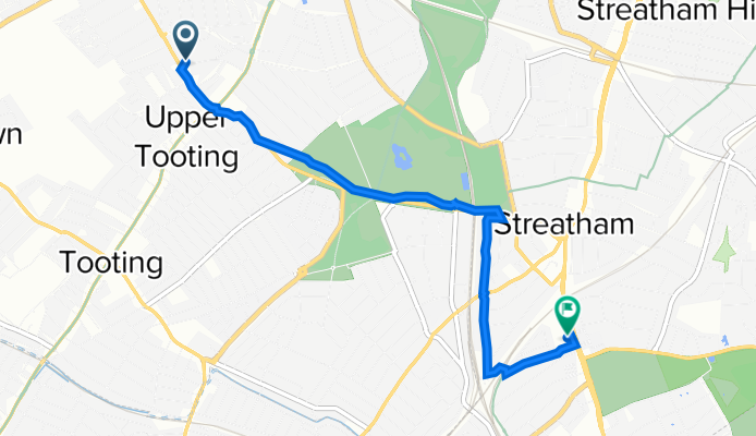 1 Trinity Crescent, London to 388 Streatham High Road, London