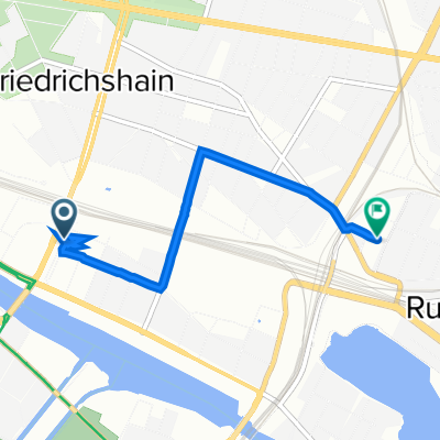 Friedrichshain-Kreuzberg, Berlin to Hirschberger Straße 3, Berlin