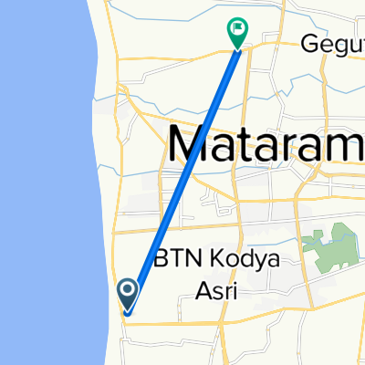 Jalan Mina 3 No.56, Kecamatan Sekarbela to Jalan Adi Sucipto 13, Kecamatan Ampenan