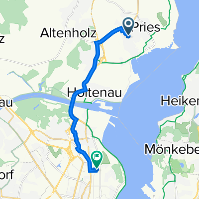 Beethovenweg 53, Kiel nach Blücherplatz 12, Kiel