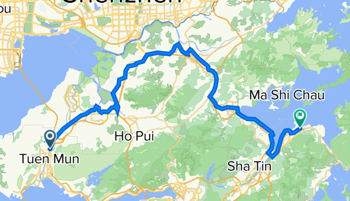 Tuen Mun District, Tuen Mun to Sai Sha Road, Ma On Shan