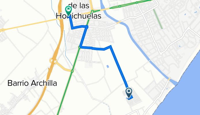 Roquetas de Mar nach Avenida de Carlos III, 2–18, Vícar