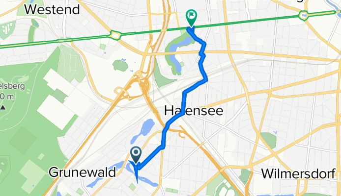 Herthastraße 5, Berlin to Kaiserdamm 111–115, Berlin
