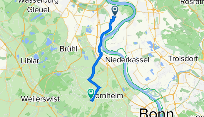 Zitronenfalterstraße 58, Köln nach Lilienstraße 2, Bornheim