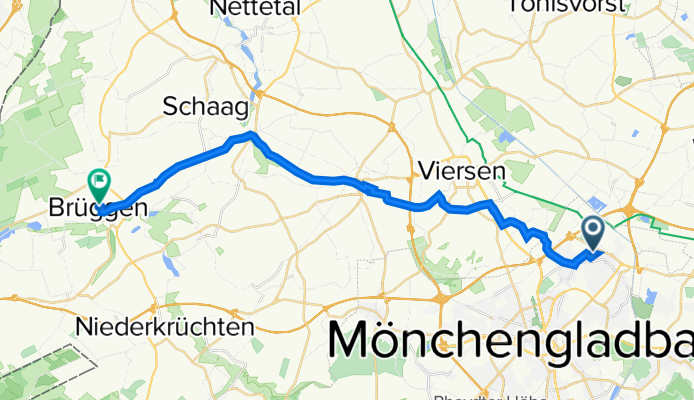 Gatherskamp 63, Mönchengladbach nach Spechtweg 4, Brüggen