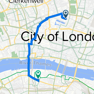 8 Barbican, London to 118 Southwark St, London