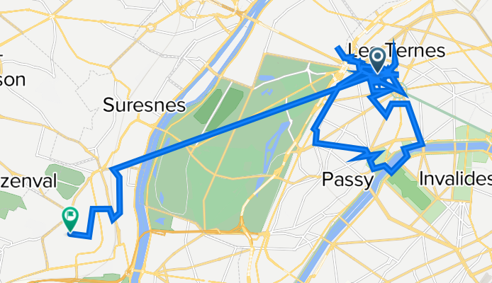 3 Rue Villaret de Joyeuse, Paris à 101 Avenue du Maréchal Foch, Saint-Cloud