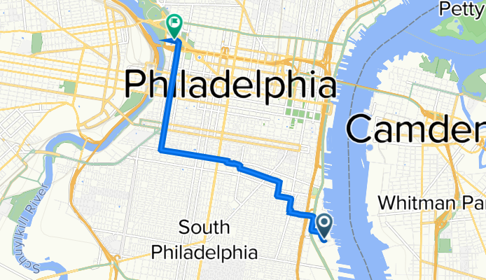 1675 S Christopher Columbus Blvd, Philadelphia to 2201–2299 Park Towne Pl, Philadelphia