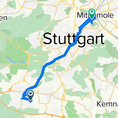 Galileistraße 20, Stuttgart to Schwanenplatztunnel, Stuttgart