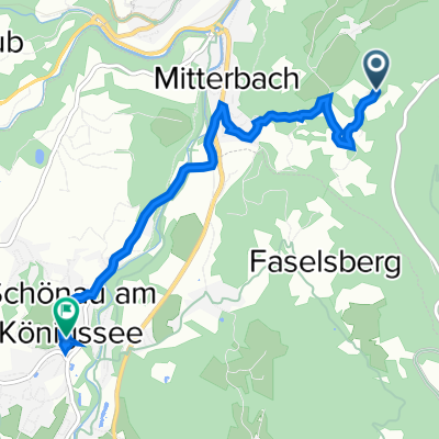 Scharitzkehlstraße 6, Berchtesgaden nach Hanauerweg 6A, Schönau am Königssee