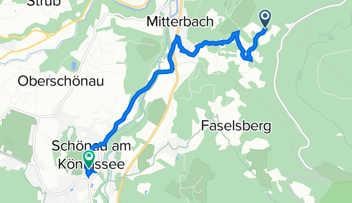 Scharitzkehlstraße 6, Berchtesgaden nach Hanauerweg 6A, Schönau am Königssee