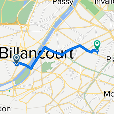 68 Rue du Point du Jour, Boulogne-Billancourt à 49 Rue la Quintinie, Paris