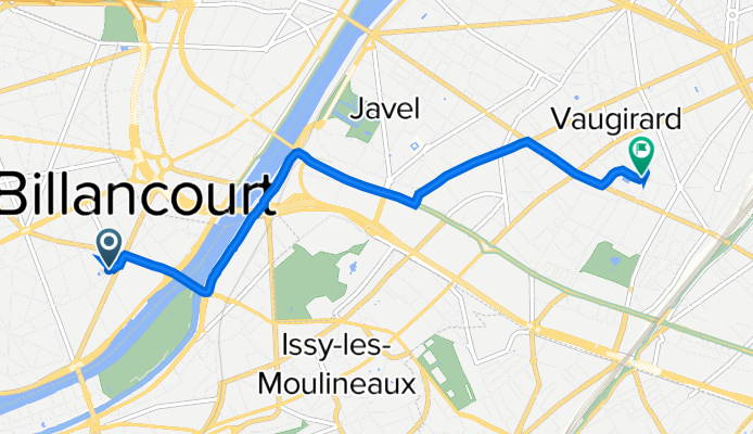 68 Rue du Point du Jour, Boulogne-Billancourt à 49 Rue la Quintinie, Paris