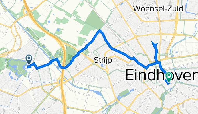 Meerplein 16, Eindhoven naar Smalle Haven 111, Eindhoven