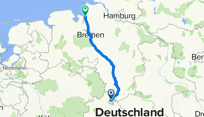 Steinweg 1, Hann. Münden nach Van-Ronzelen-Straße, Bremerhaven
