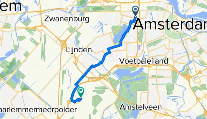 Leeuwendalersweg 250, Amsterdam naar Vertrekpassage 4, Schiphol