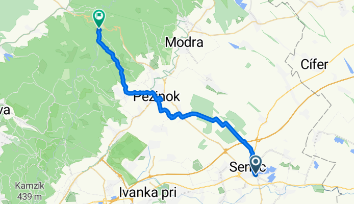 Senec - Sv.Martin - Viničné - Pezinok - Limbach - Pezinská Baba