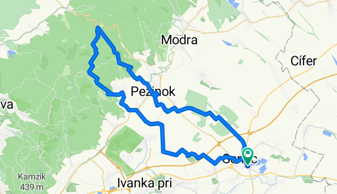 Senec - Chorv.Grob - Slov.Grob - Limbach - Pezinská Baba - Sv.Martin