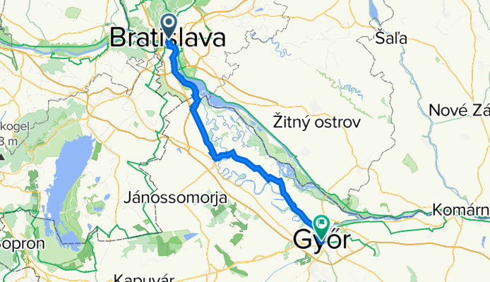 Bratislava-Gyor 78km
