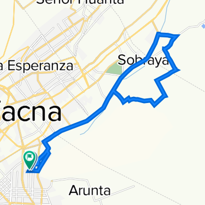 Calle Las Buganvillas, Tacna a Calle Las Buganvillas, Tacna