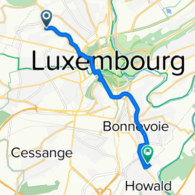 216 Rue Jean-François Boch, Luxembourg to 3 Rue du Couvent, Howald