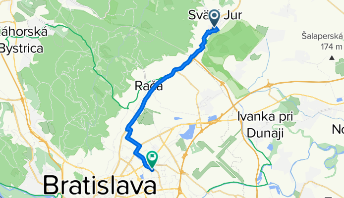 Fraňa Kráľa 1031/2, Svätý Jur až Zálužická 102/23, Bratislava