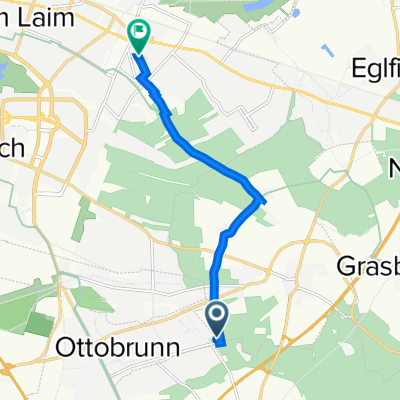 Ottobrunn nach Bäckerei Horn über Isar Inn Radweg