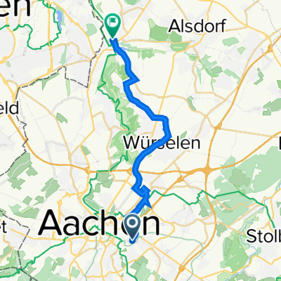 Frankenberger Straße 58, Aachen nach Bahnhofstraße 15, Herzogenrath