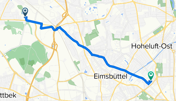 Hellgrundweg 107, Hamburg nach Koopstraße 2, Hamburg