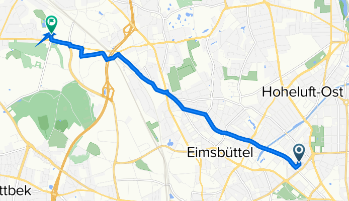 Koopstraße 10, Hamburg nach Hellgrundweg 100, Hamburg