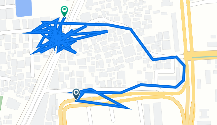 K. M. Dash Lane 15, Dhaka to K. M. Dash Lane 13a, Dhaka