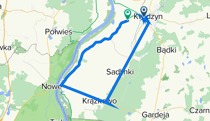 Grudziądzka 14, Kwidzyn do Obory