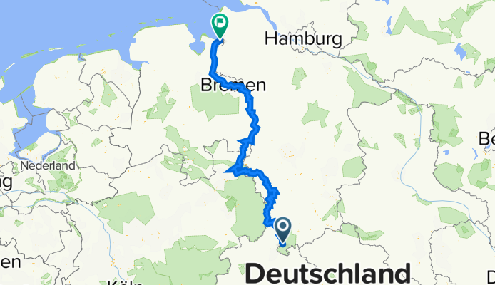 Steinweg 1, Hann. Münden nach Van-Ronzelen-Straße, Bremerhaven
