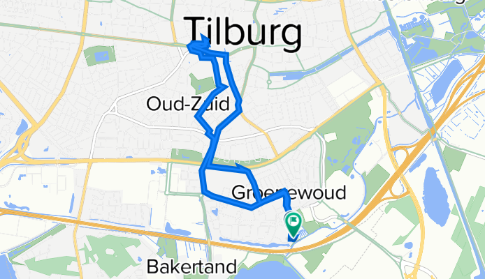 Alpenlaan 223, Tilburg naar Alpenlaan 237, Tilburg