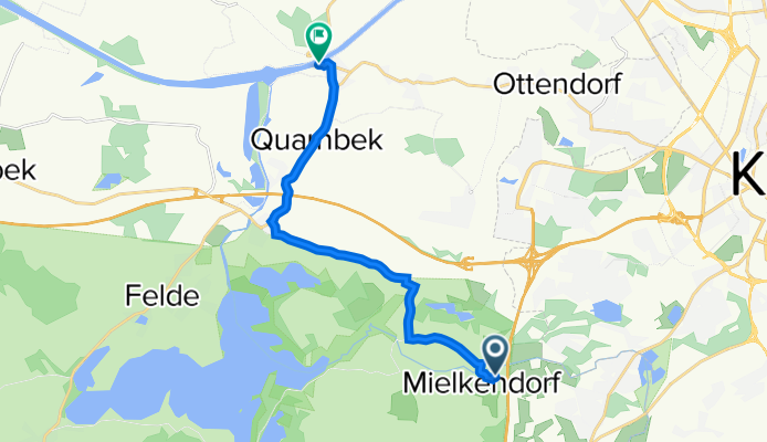 Postweg 14, Mielkendorf nach Am Fährberg 33, Quarnbek
