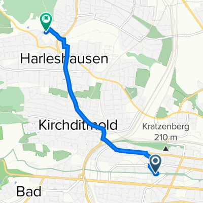 Lassallestr. 9, Kassel nach Daspelstraße 19, Kassel