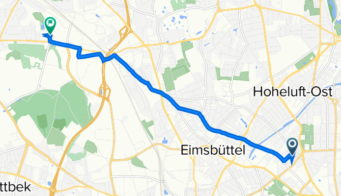 Kleiner Kielort 13, Hamburg nach Hellgrundweg 100, Hamburg