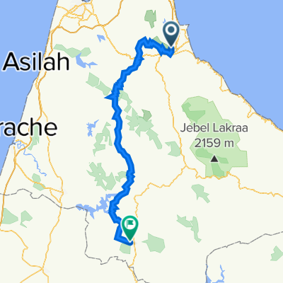 Route sans nom, Tétouan - تطوان nach QCWJ+4XC, Ouezzane