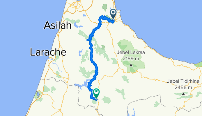Route sans nom, Tétouan - تطوان nach QCWJ+4XC, Ouezzane