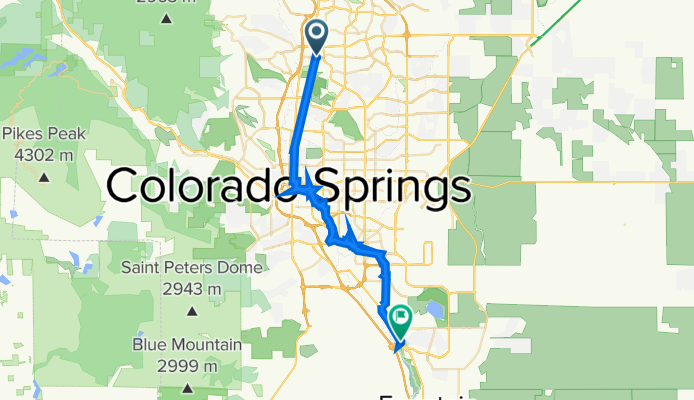 Turret Drive 6510, Colorado Springs to Alegre Circle 7215, Fountain