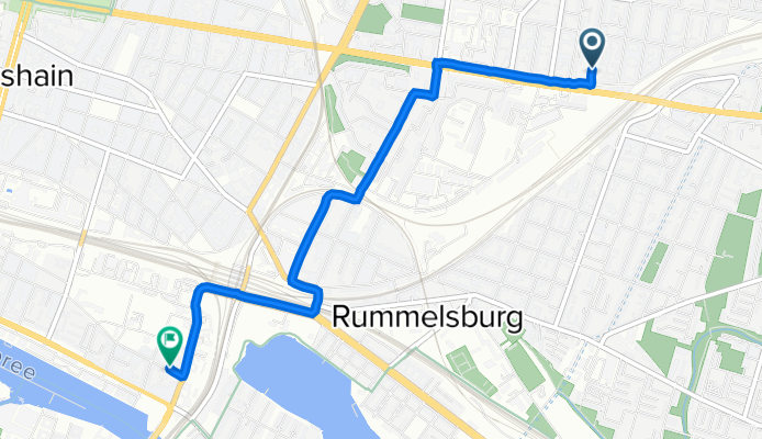 Frankfurter Allee 231A, Berlin nach Corinthstraße 57, Berlin