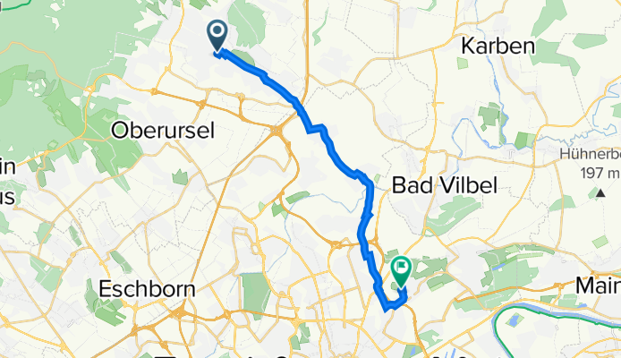Schulberg 1, Bad Homburg vor der Höhe nach Propst-Goebels-Weg 17, Frankfurt am Main